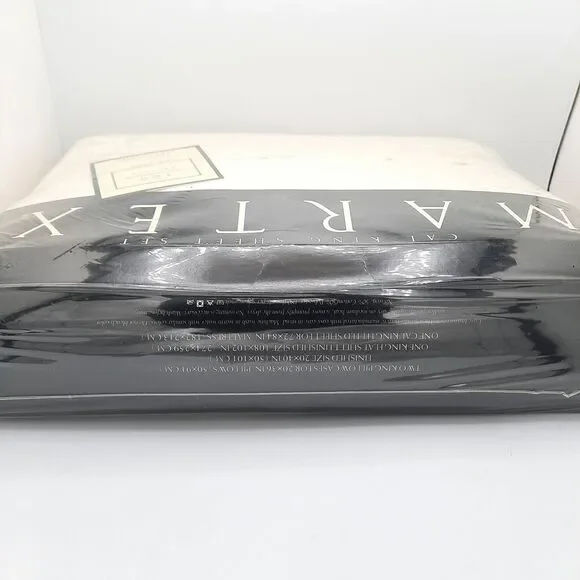 Vintage Martex Sheet KING Set Pipeline Lace Eyelet Ecru Off-White NOS Sealed New - Picture 12 of 13